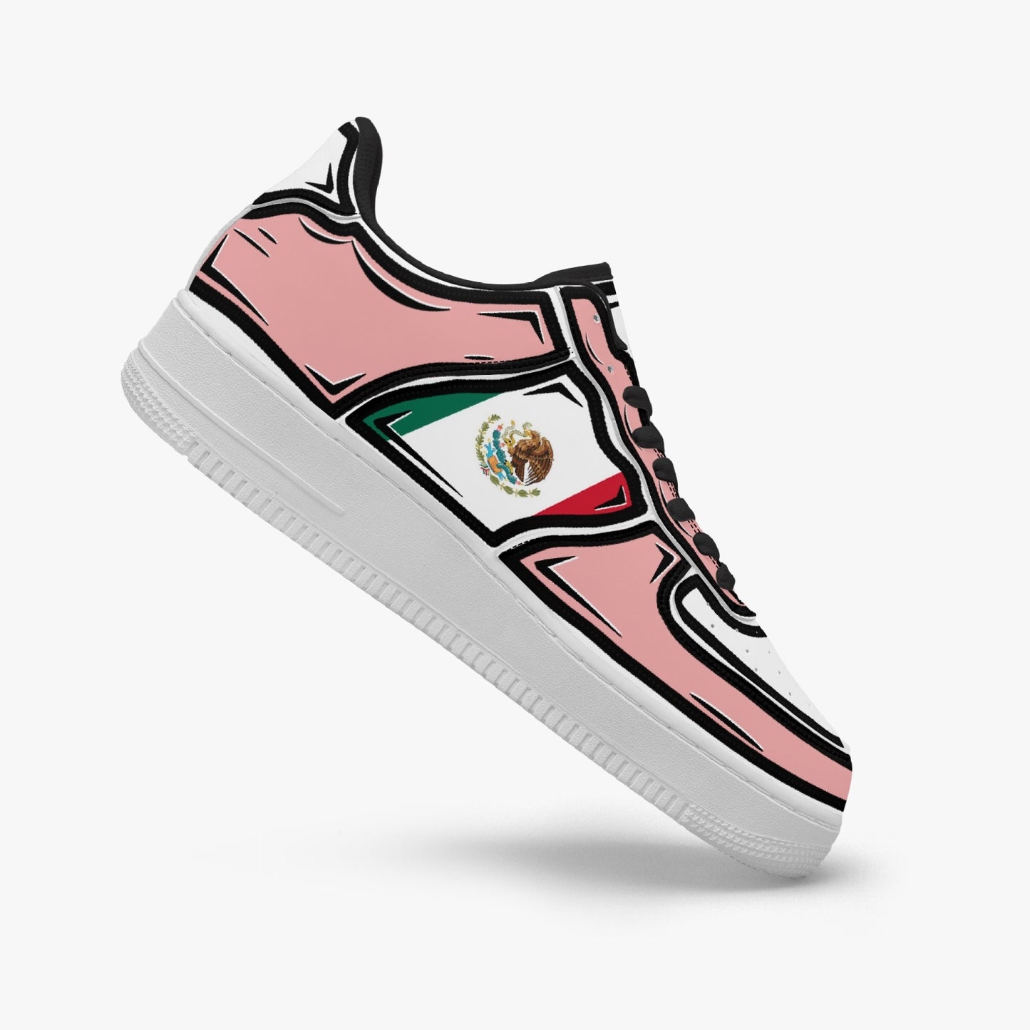 Mexico Cartoon Force 1 Low Tops (Pink) - Men's & Women's