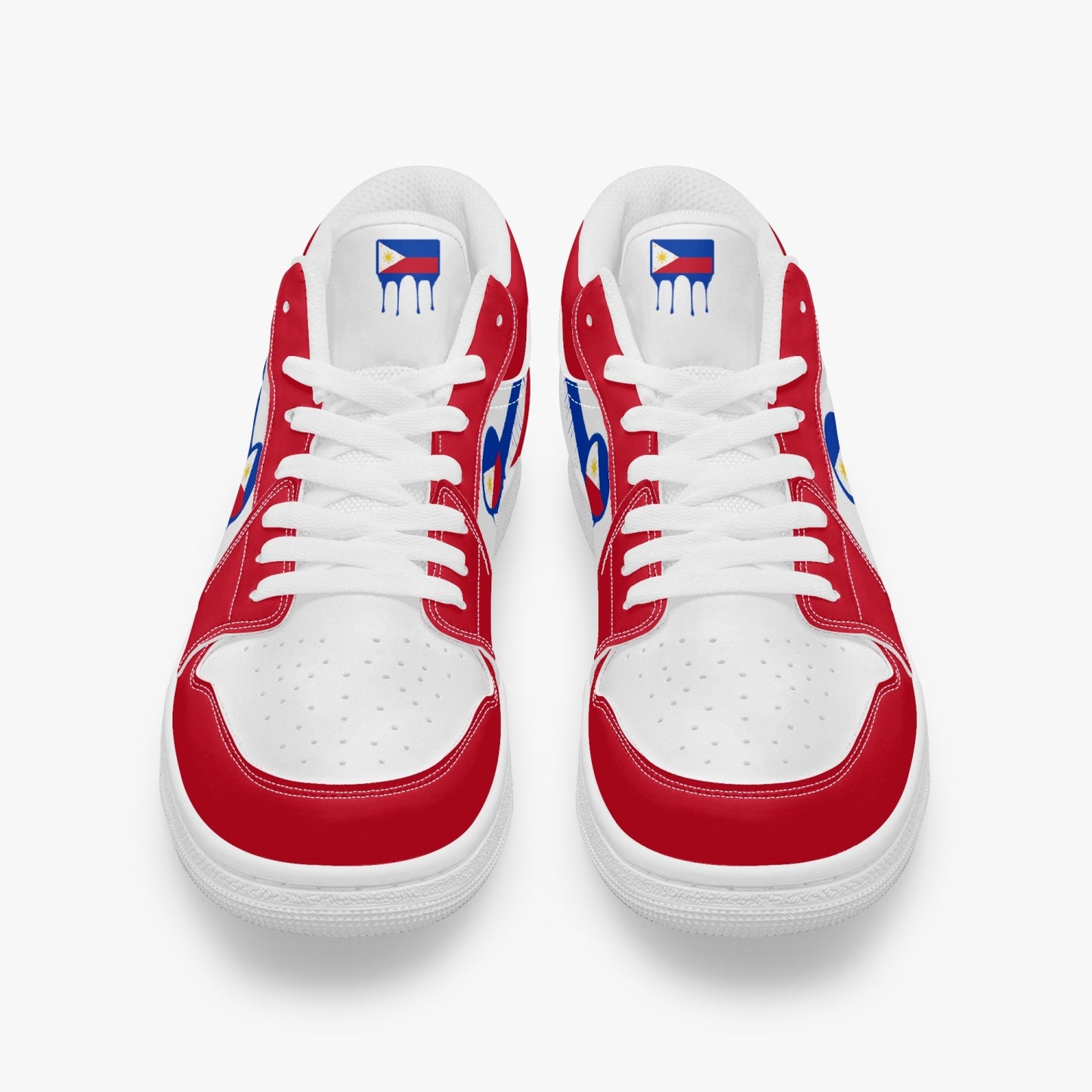Air Philippines Blue Drip / Red & White Low Tops (White Sole) - Men's & Women's