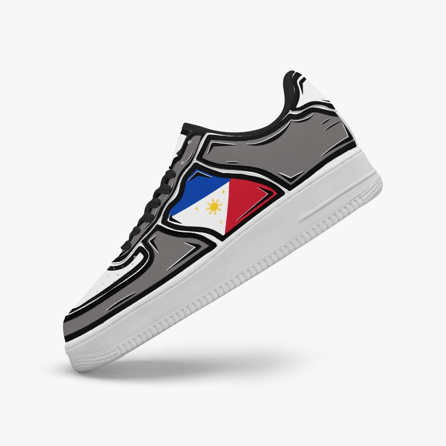 Philippines Cartoon Force 1 Low Tops (Gray) - Men's & Women's
