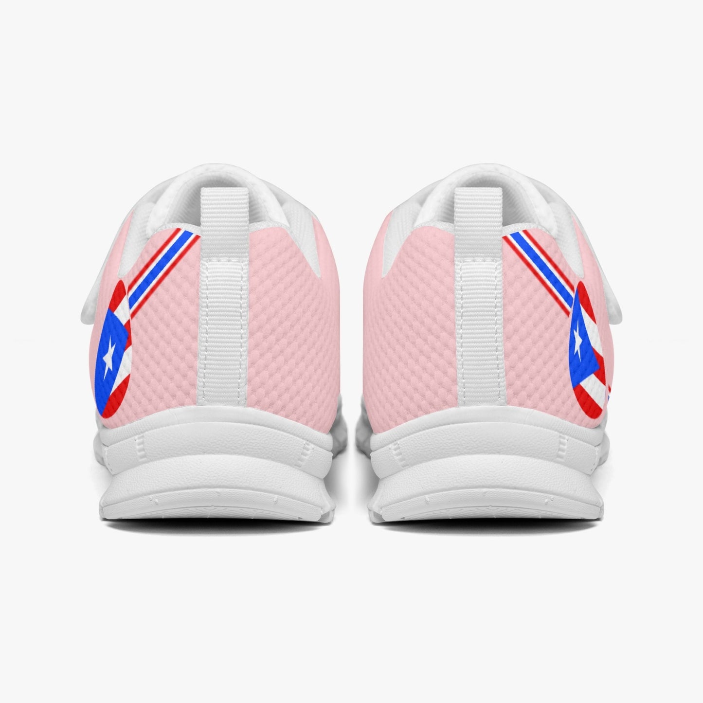 Puerto Rico Pride Kid's Lightweight Velcro Mesh Sneaker - Pink