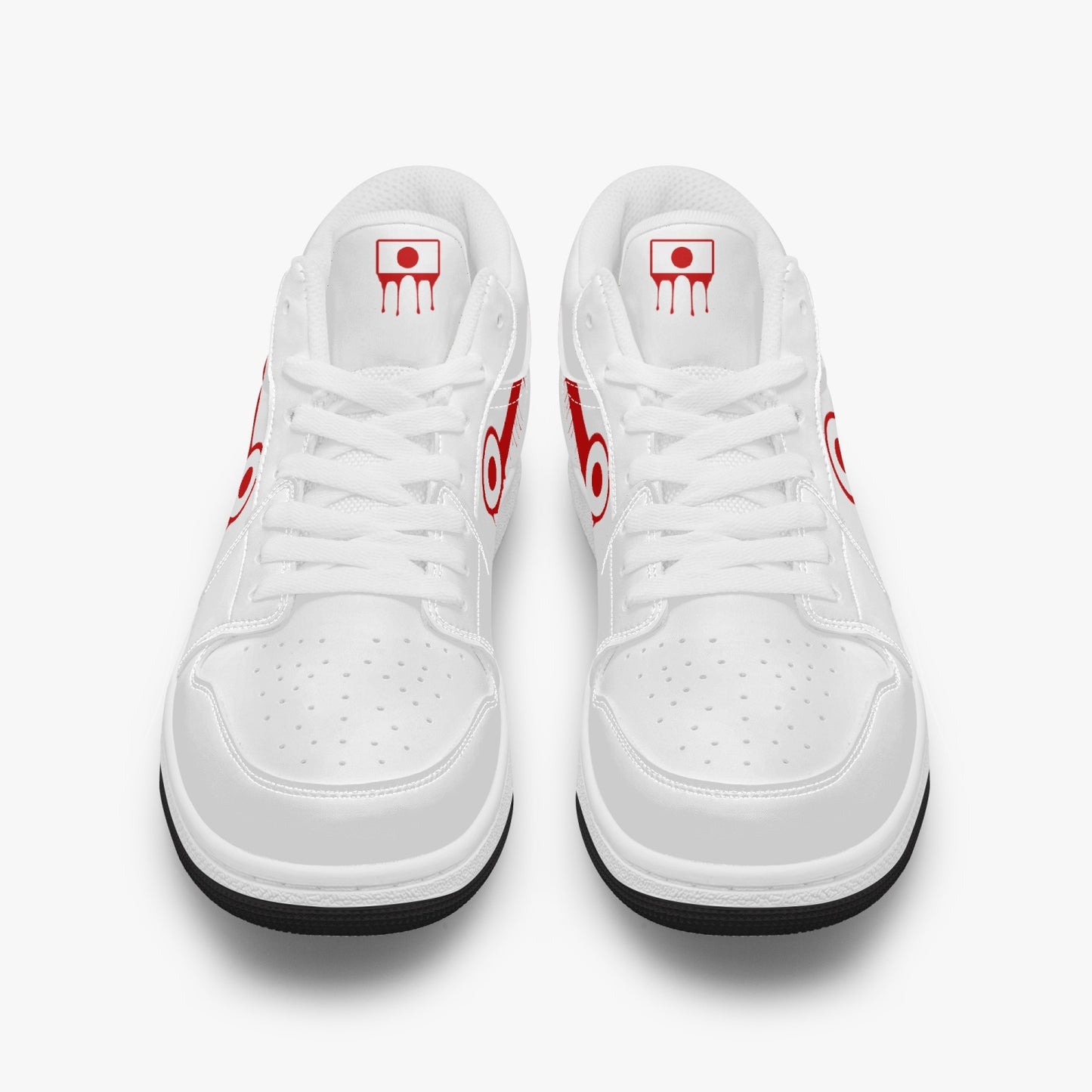 Air Japan Red Drip / White Low Tops (Black Sole) - Men's & Women's