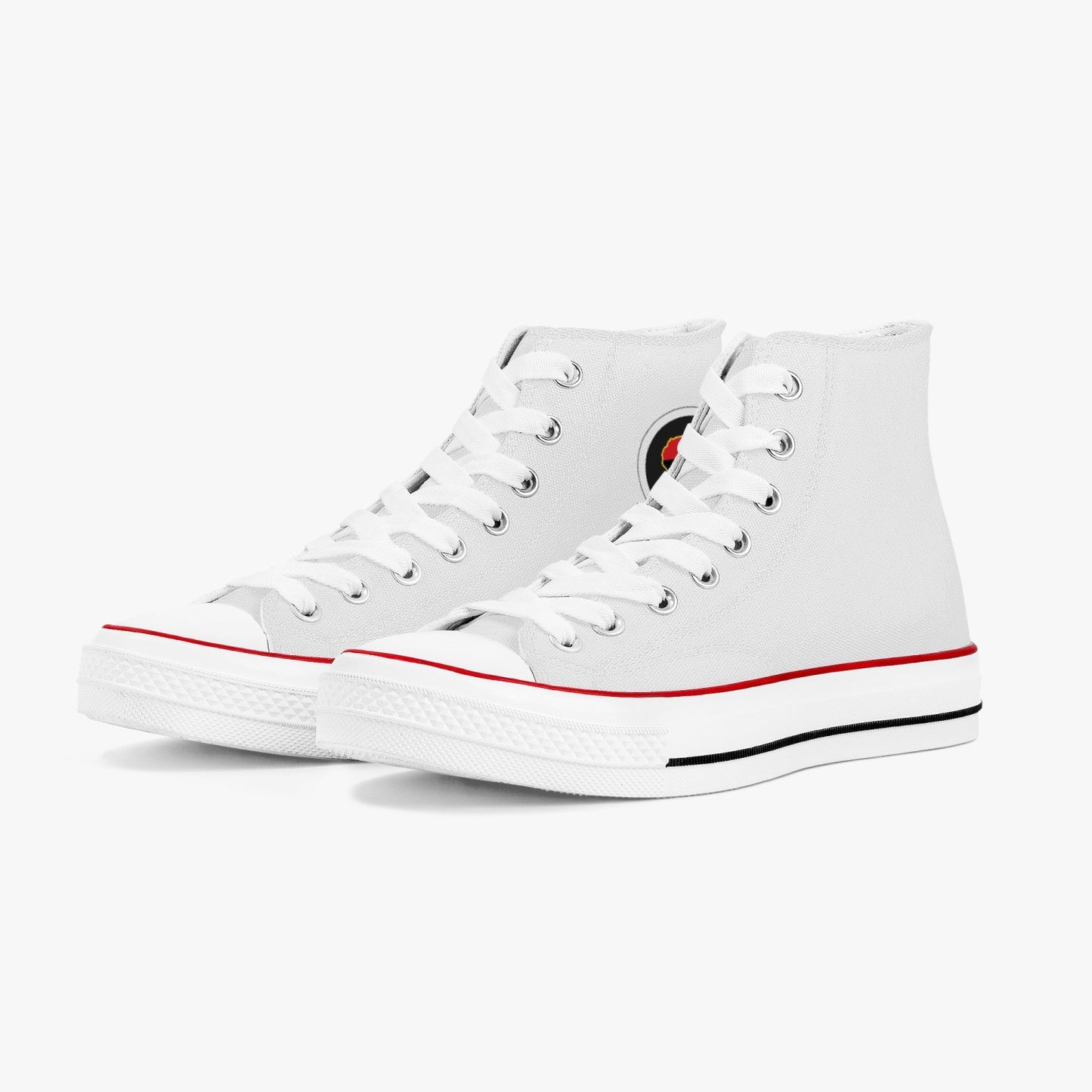 Africa Classic Canvas High Tops (White) - Men's & Women's