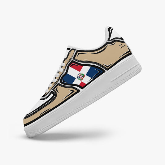 Dominican Cartoon Force 1 Low Tops (Tan) - Men's & Women's