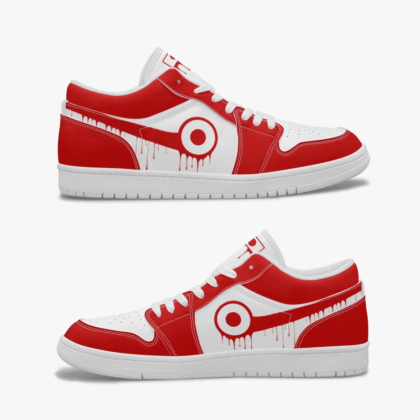 Air Japan Red Drip / Red & White Low Tops (White Sole) - Men's & Women's