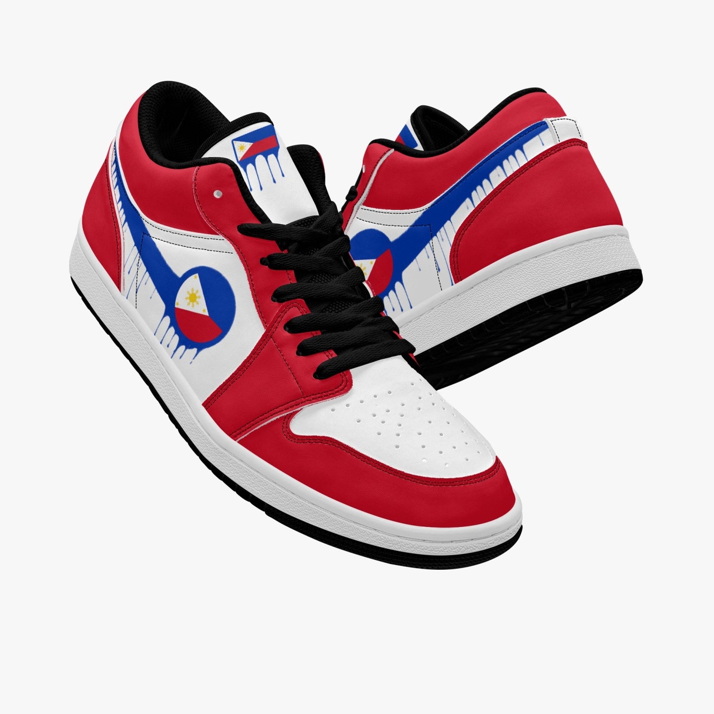 Air Philippines Blue Drip / Red & White Low Tops (Black Sole) - Men's & Women's