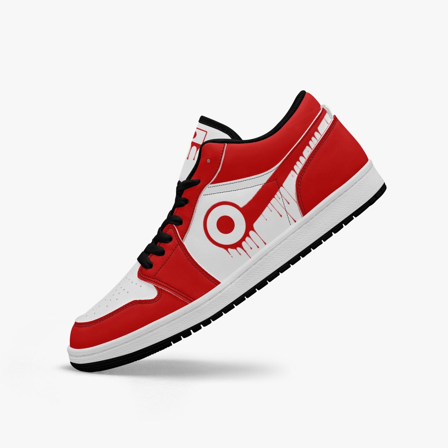 Air Japan Red Drip / Red & White Low Tops (Black Sole) - Men's & Women's