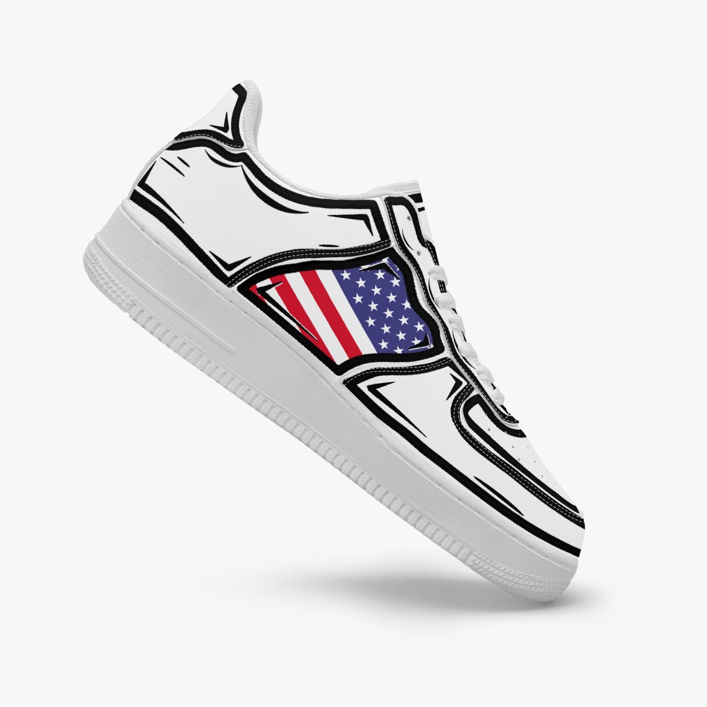 USA Cartoon Force 1 Low Tops (White) - Men's & Women's