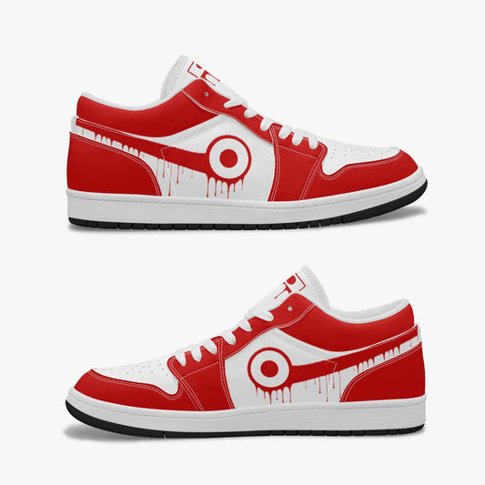 Air Japan Red Drip / Red & White Low Tops (Black Sole) - Men's & Women's