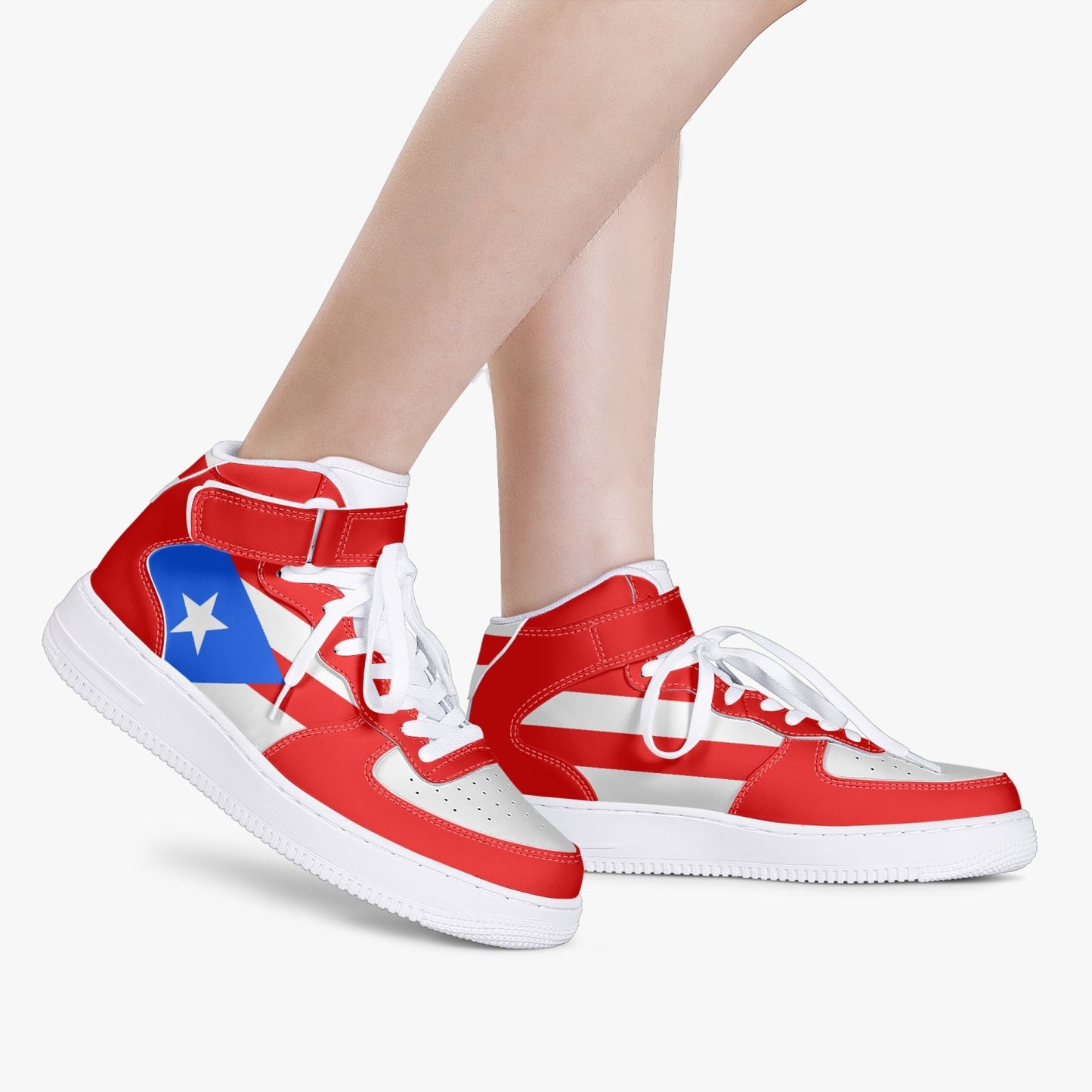 Puerto Rico Flag R-Force 1 Mid Tops - Men's & Women's