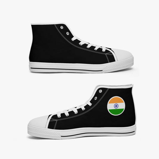 India Classic Canvas High Tops (Black) - Men's & Women's