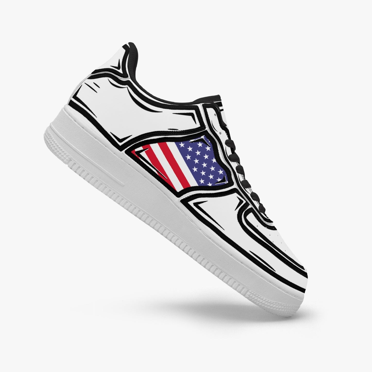 USA Cartoon Force 1 Low Tops (White) - Men's & Women's