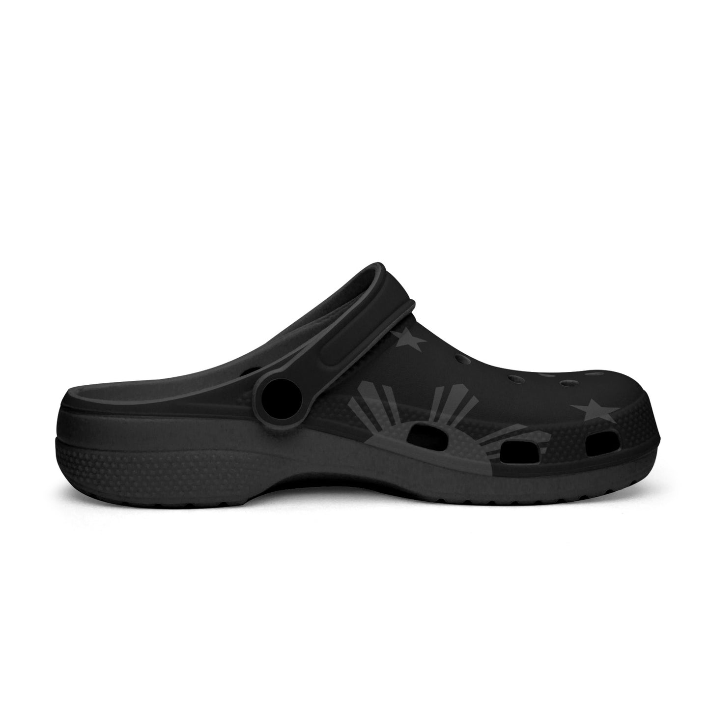 Philippines Flag Clogs (Black) - Men's & Women's