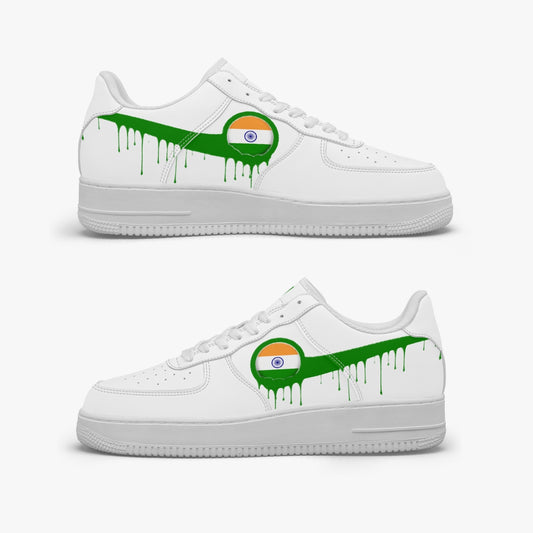 India Green Drip R-Force 1 Low Tops (White) - Men's & Women's