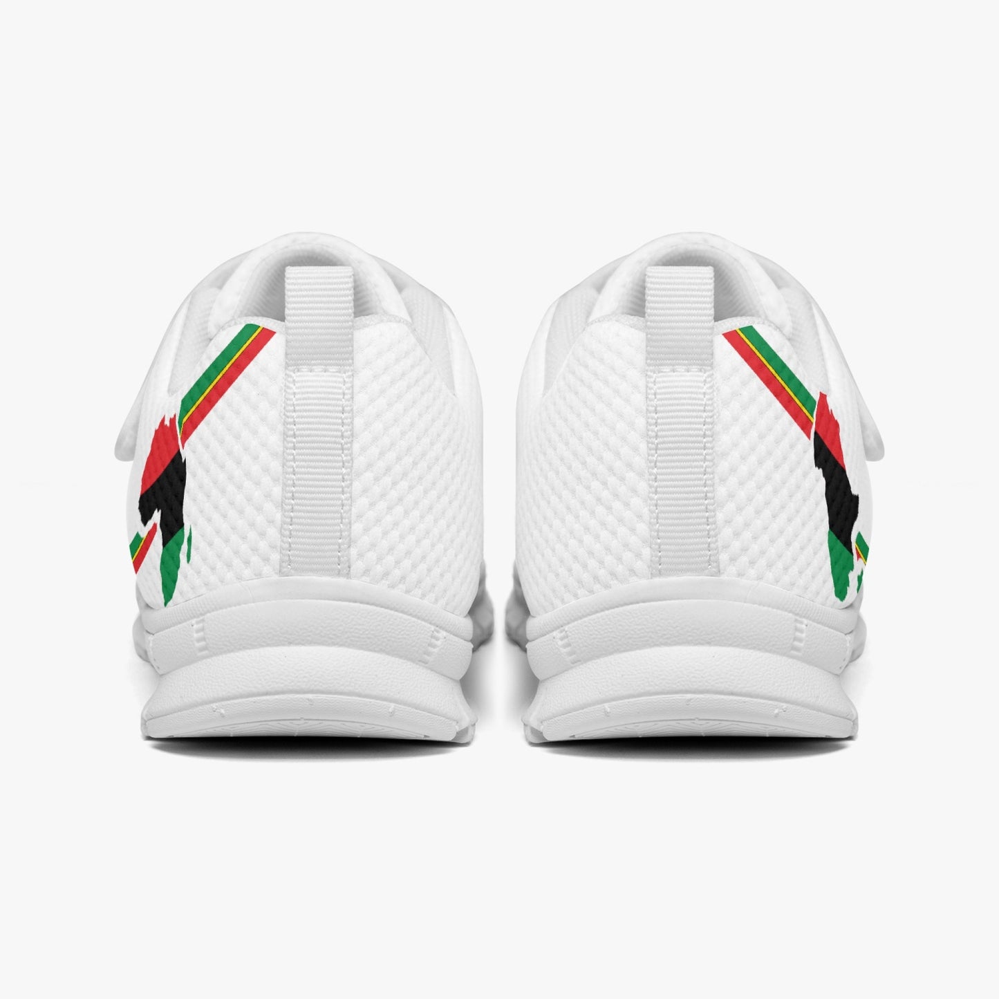 Africa Pride Kid's Lightweight Velcro Mesh Sneaker - White