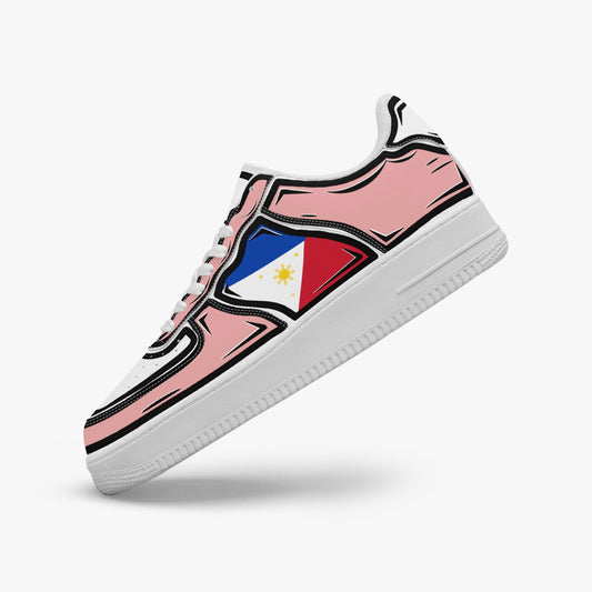 Philippines Cartoon Force 1 Low Tops (Pink) - Men's & Women's