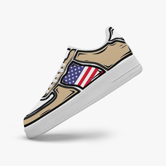 USA Cartoon Force 1 Low Tops (Tan) - Men's & Women's