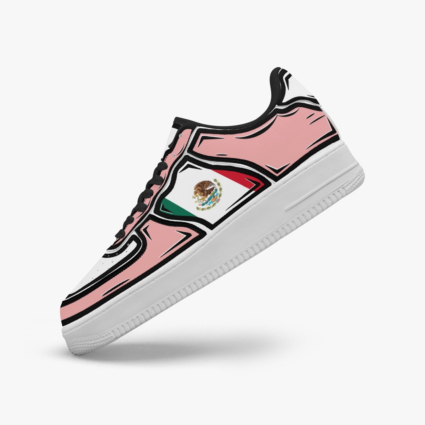 Mexico Cartoon Force 1 Low Tops (Pink) - Men's & Women's
