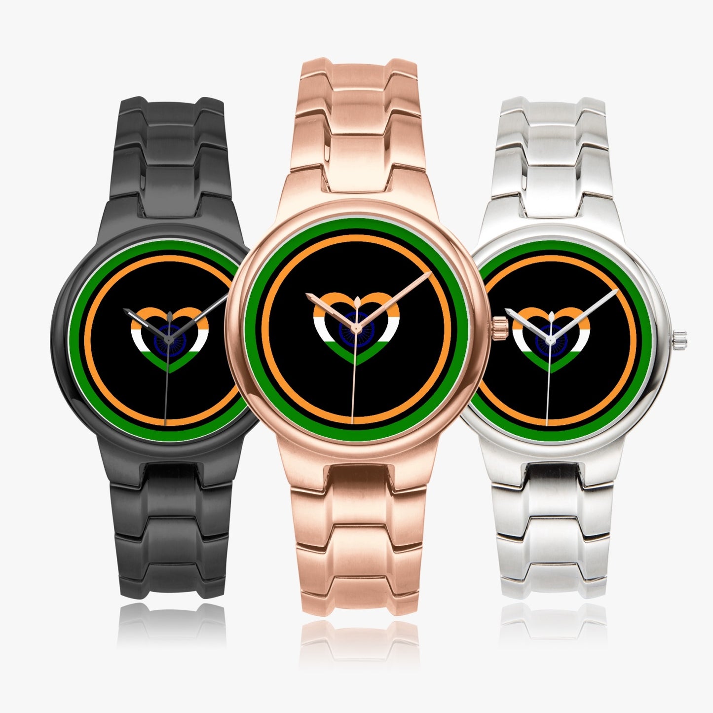 India Love Stainless Steel Luxury Women's Watch - Rose Gold / Silver / Black