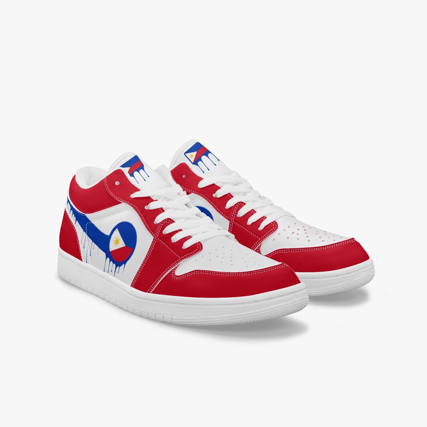 Air Philippines Blue Drip / Red & White Low Tops (White Sole) - Men's & Women's