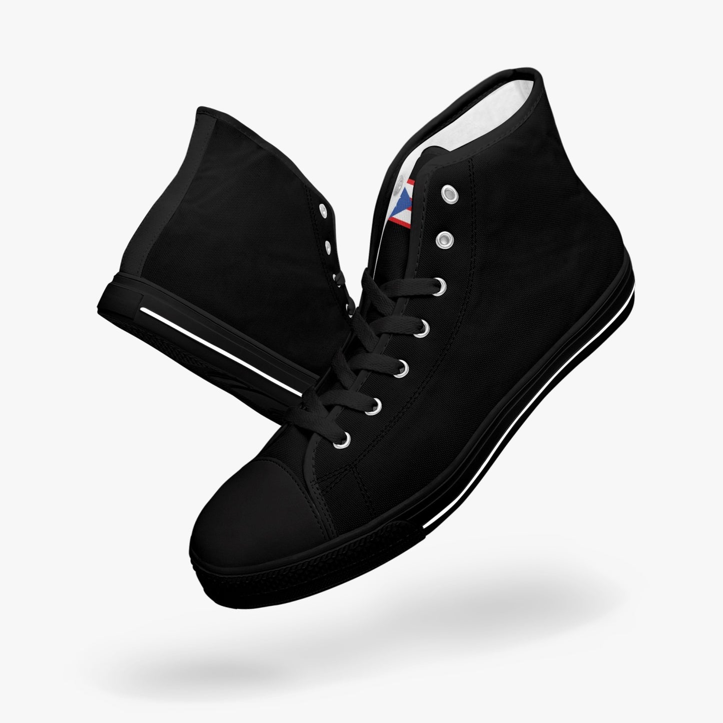 Puerto Rico Classic Canvas High Tops (Black) - Men's & Women's