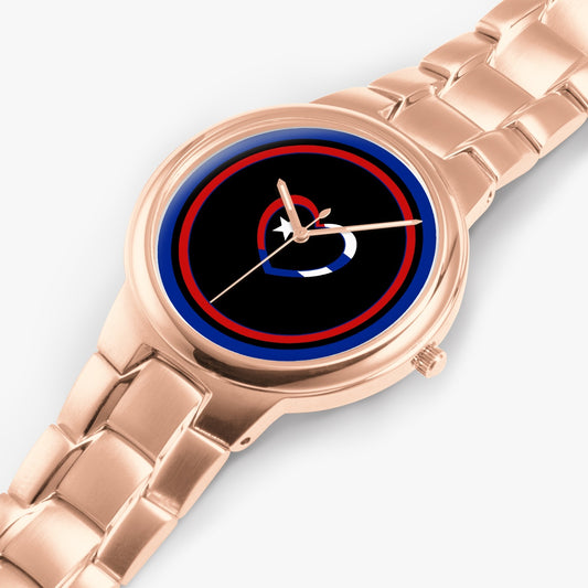 Cuba Love Stainless Steel Luxury Women's Watch - Rose Gold / Silver / Black