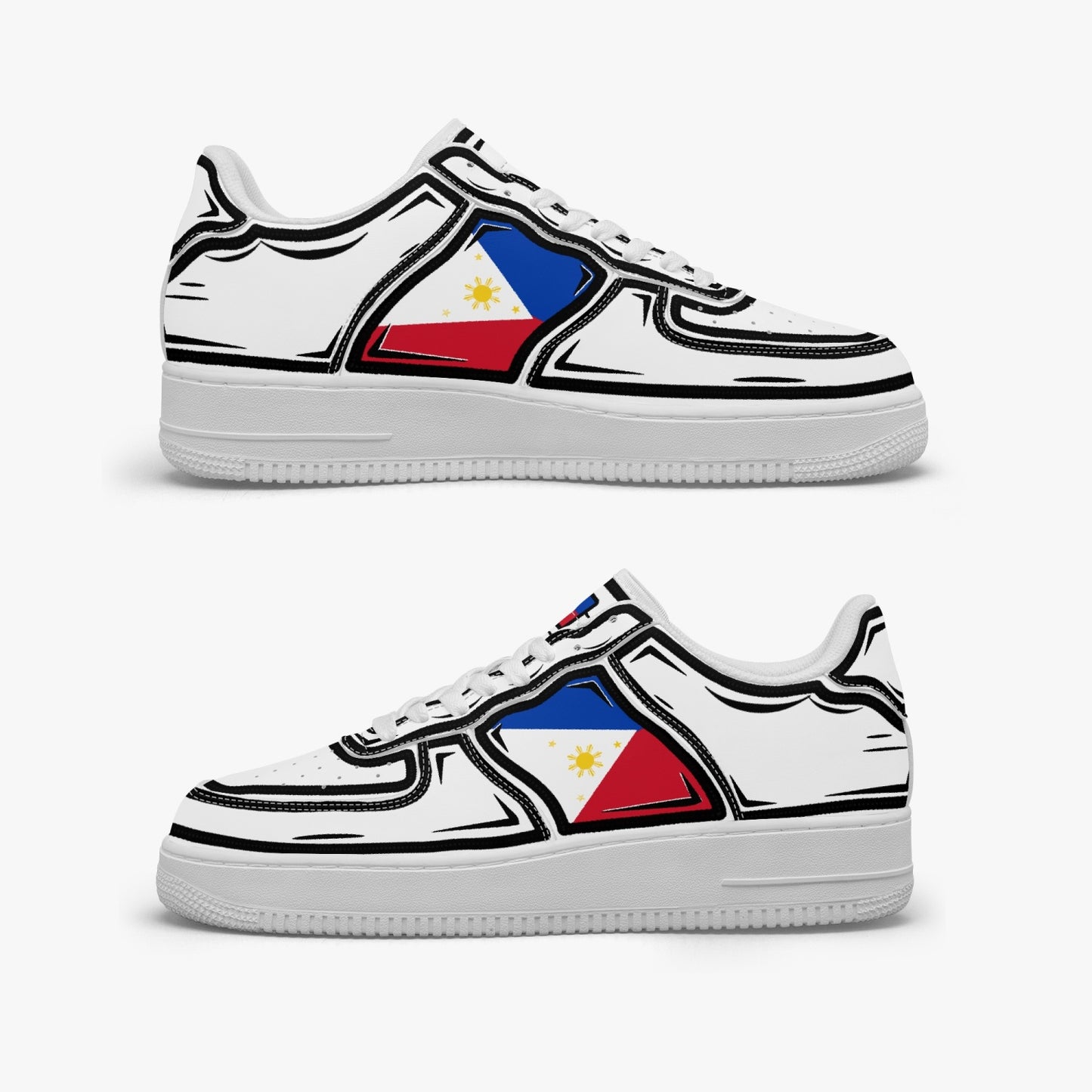 Philippines Cartoon Force 1 Low Tops (White) - Men's & Women's