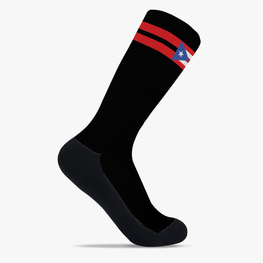 Puerto Rico Pride Sport Socks (Black)