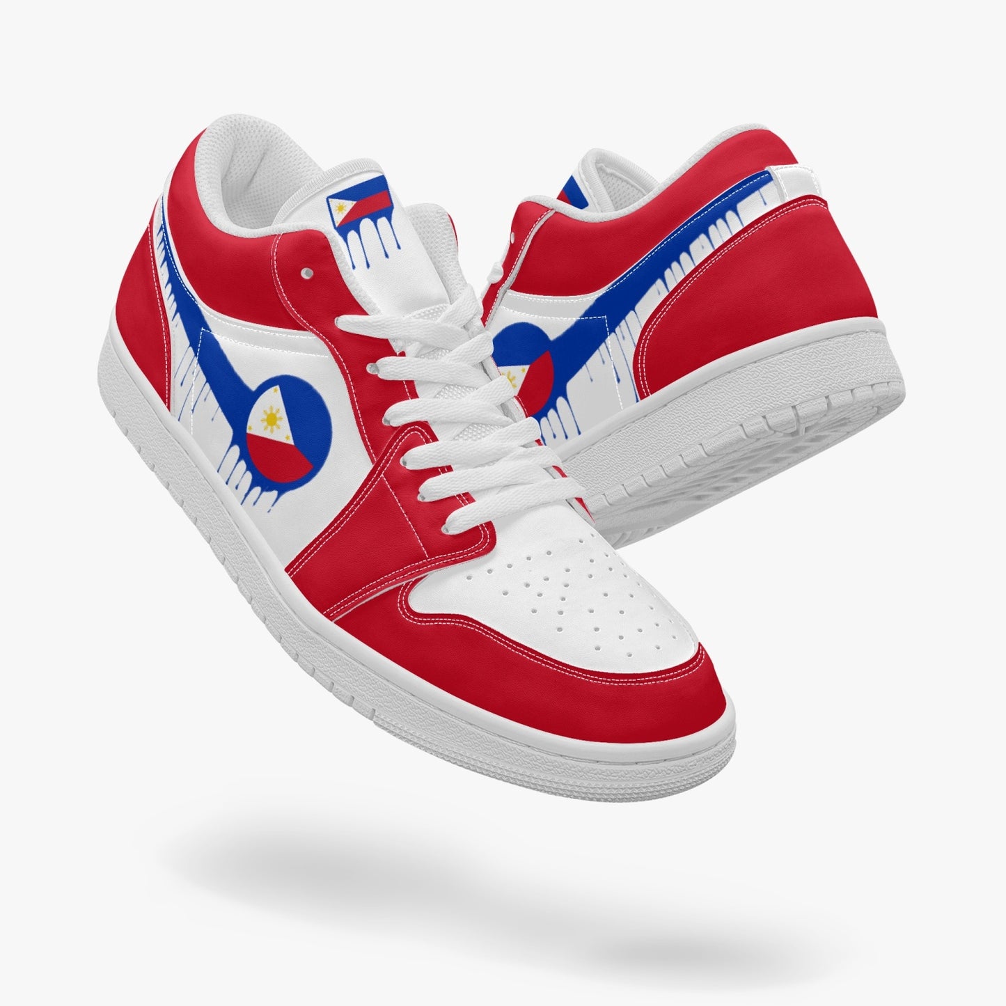 Air Philippines Blue Drip / Red & White Low Tops (White Sole) - Men's & Women's