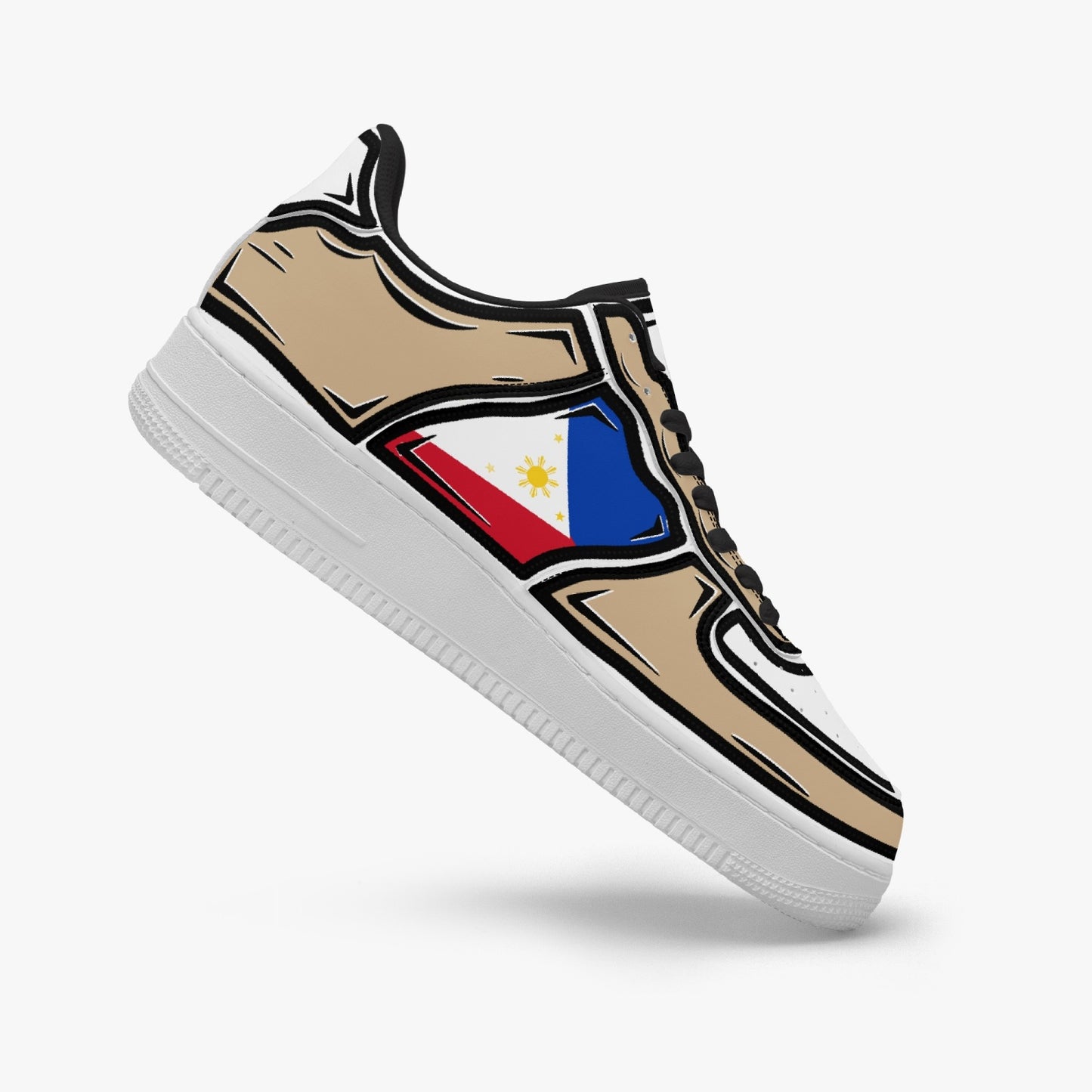 Philippines Cartoon Force 1 Low Tops (Tan) - Men's & Women's