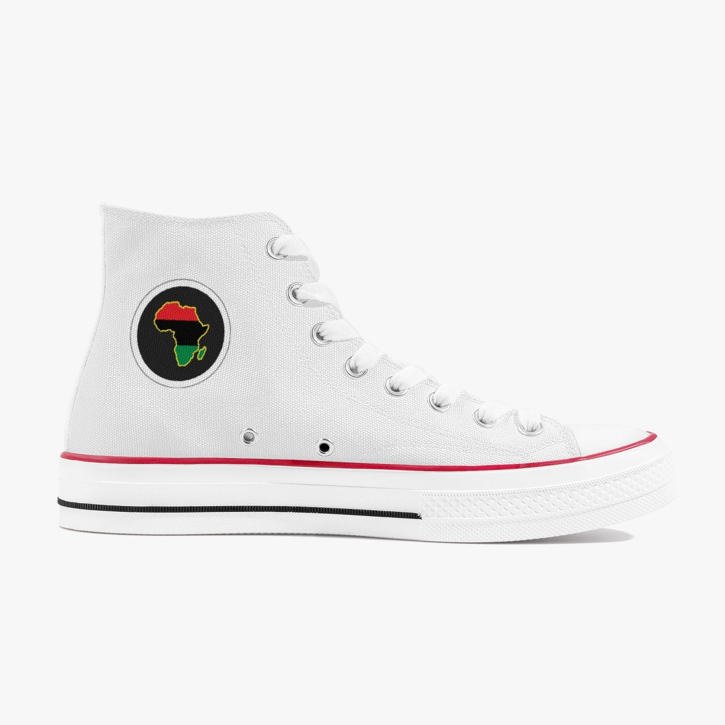 Africa Classic Canvas High Tops (White) - Men's & Women's