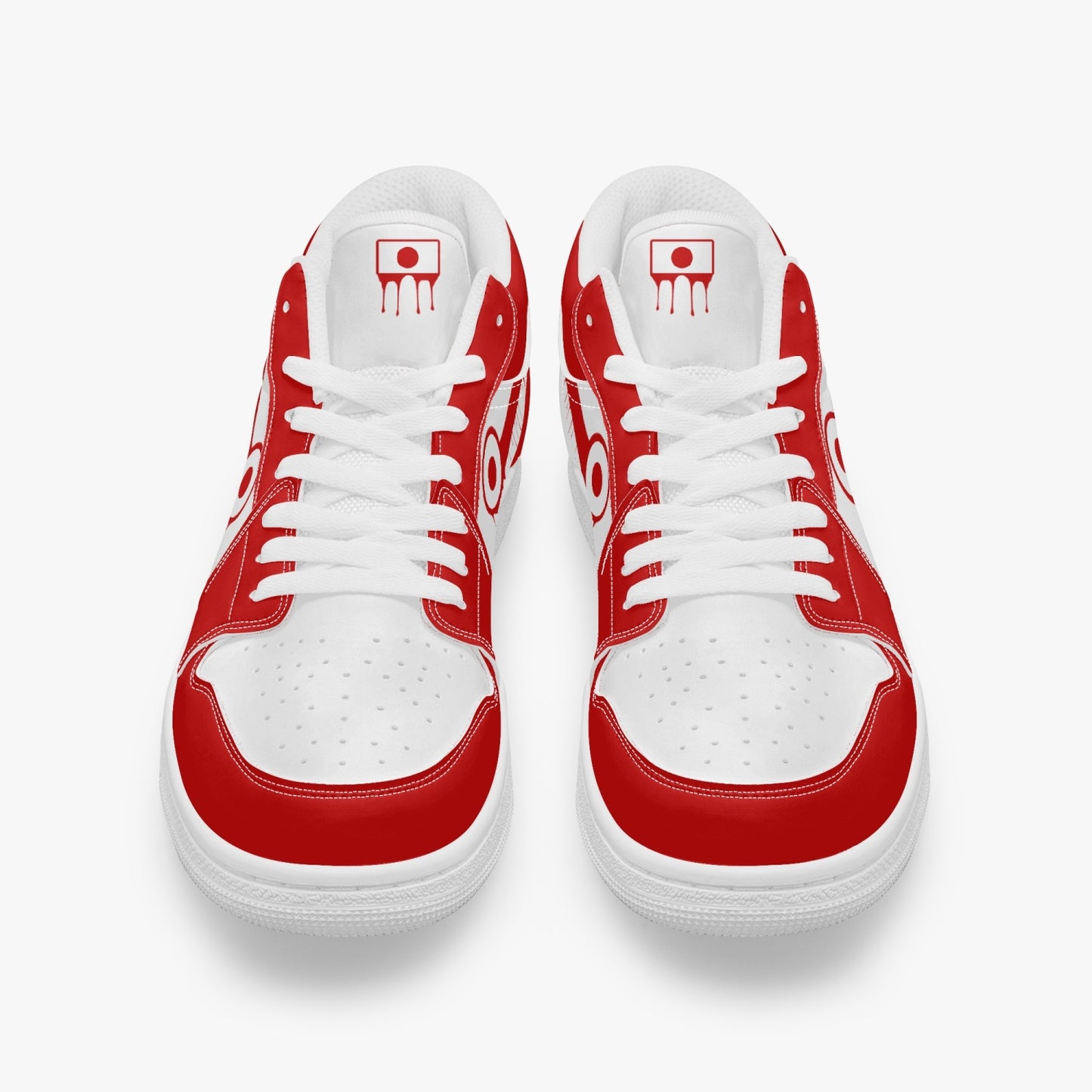 Air Japan Red Drip / Red & White Low Tops (White Sole) - Men's & Women's