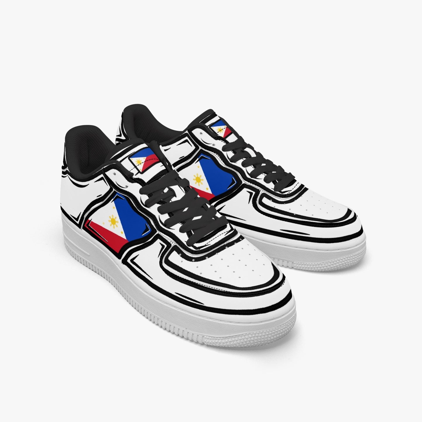 Philippines Cartoon Force 1 Low Tops (White) - Men's & Women's