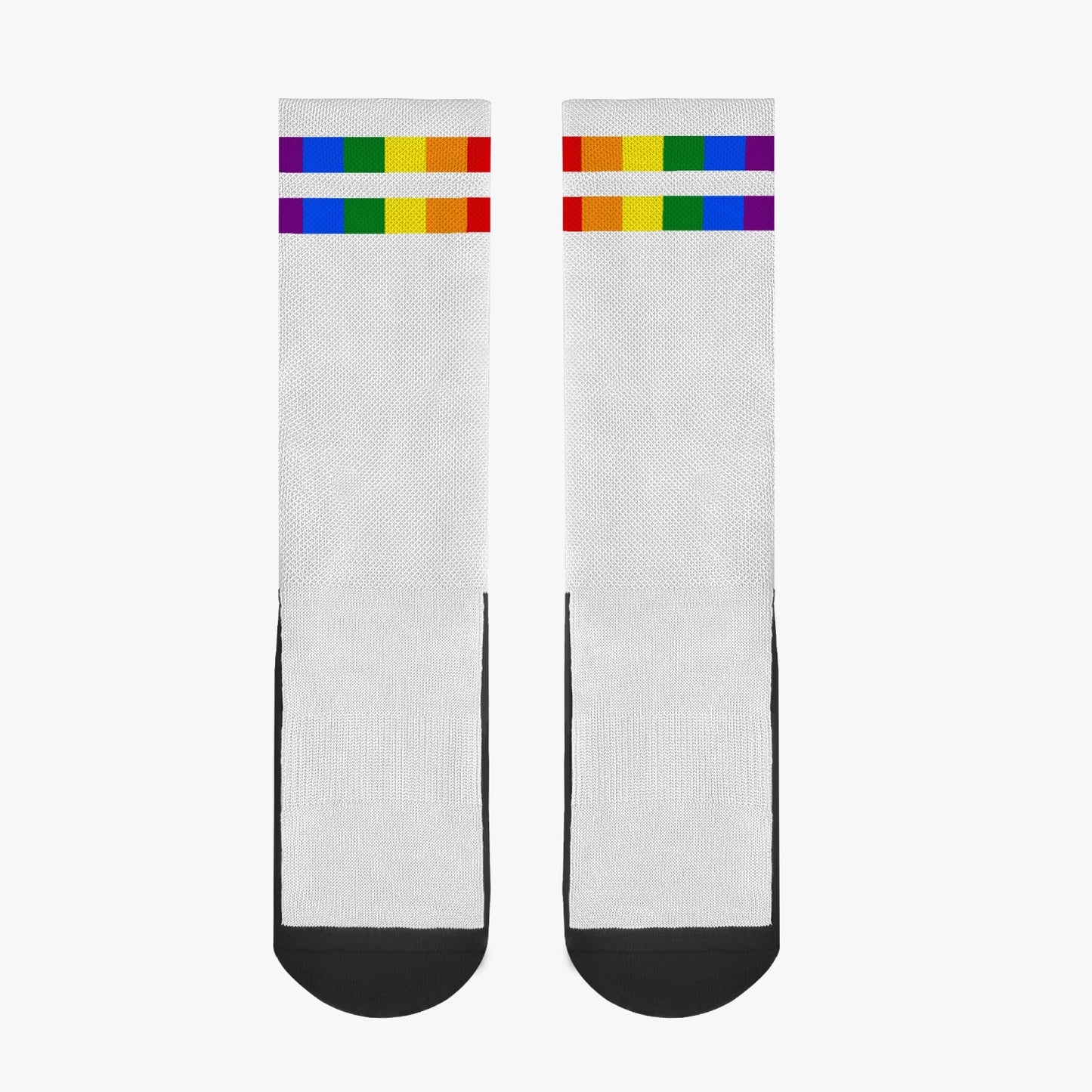 Rainbow Striped Sport Socks