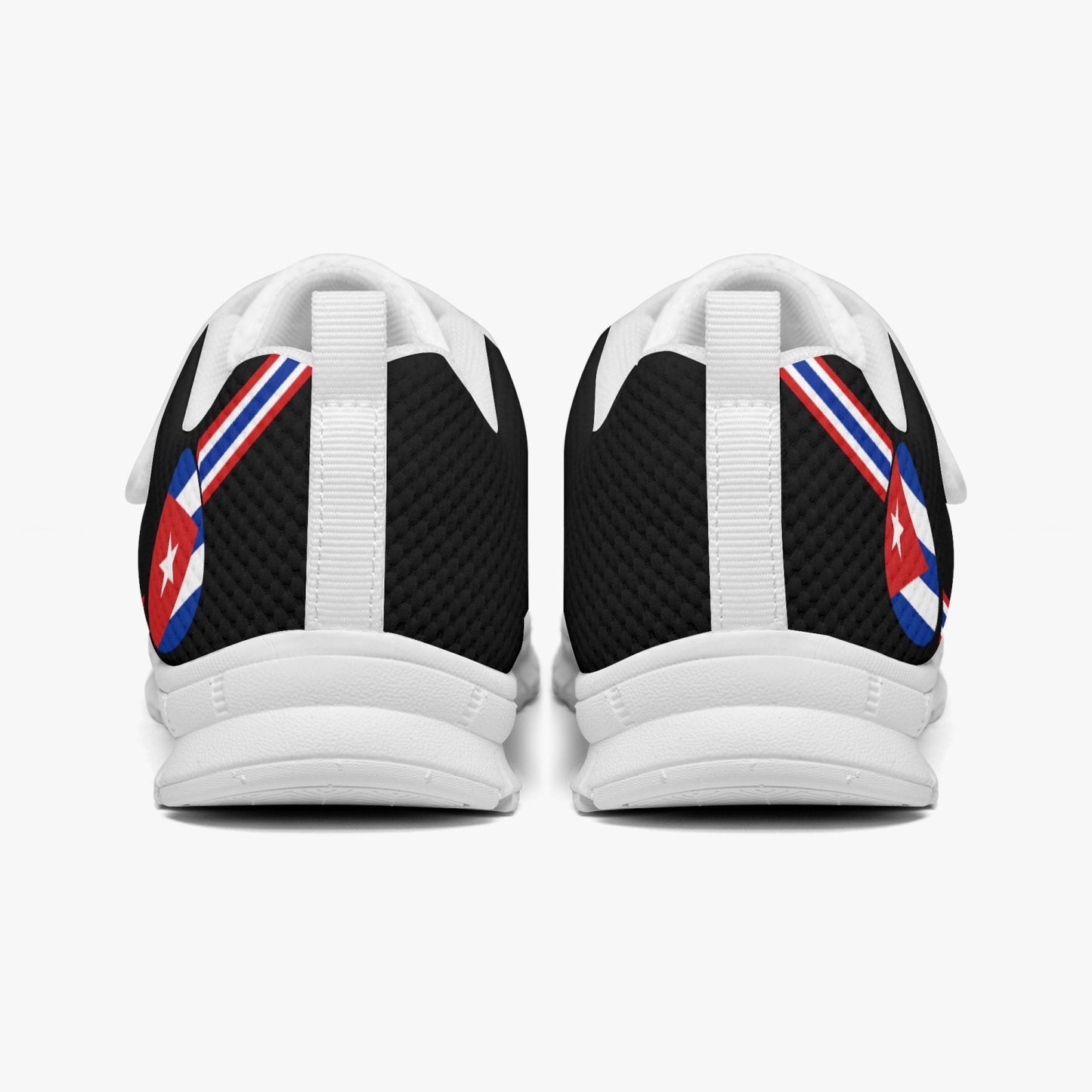 Cuba Pride Kid's Lightweight Velcro Mesh Sneaker - Black