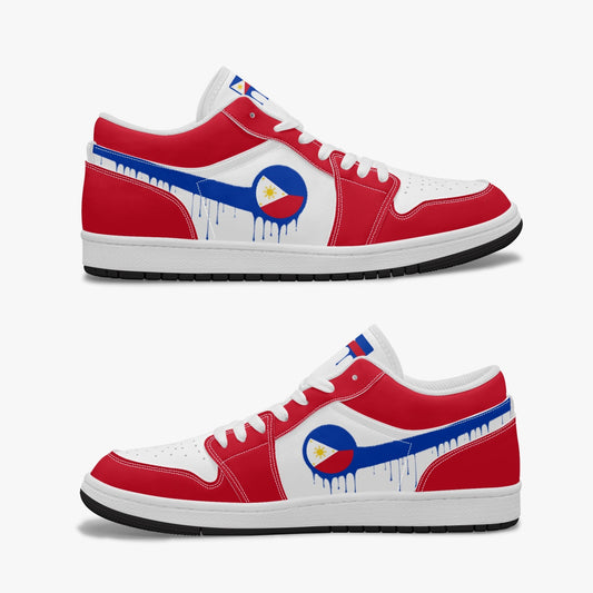 Air Philippines Blue Drip / Red & White Low Tops (Black Sole) - Men's & Women's