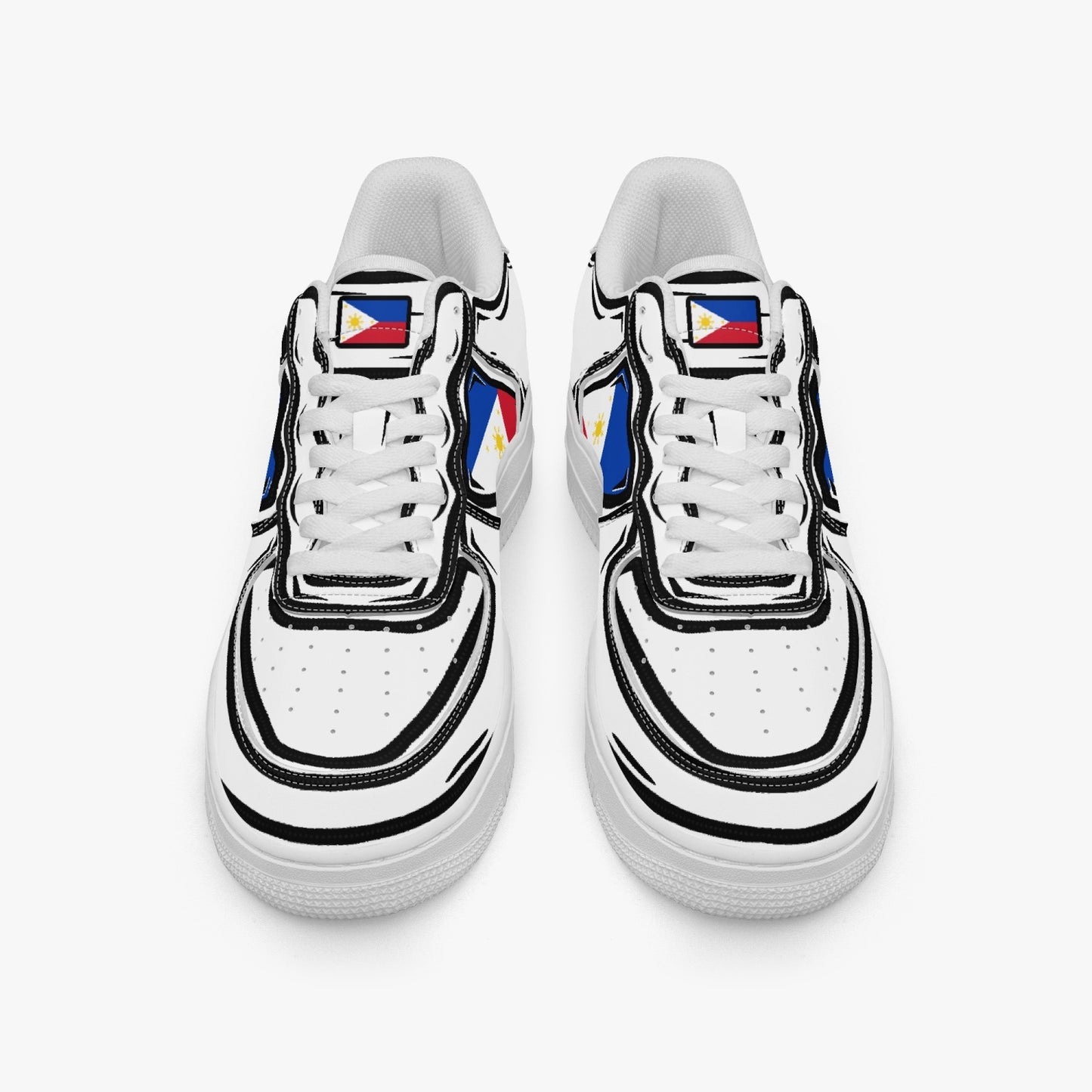 Philippines Cartoon Force 1 Low Tops (White) - Men's & Women's
