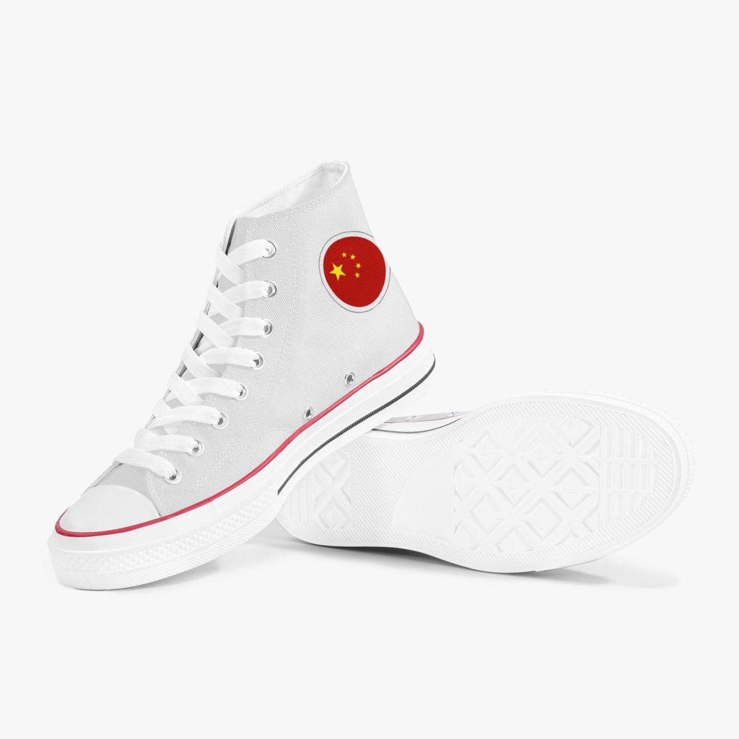 China Classic Canvas High Tops (White) - Men's & Women's
