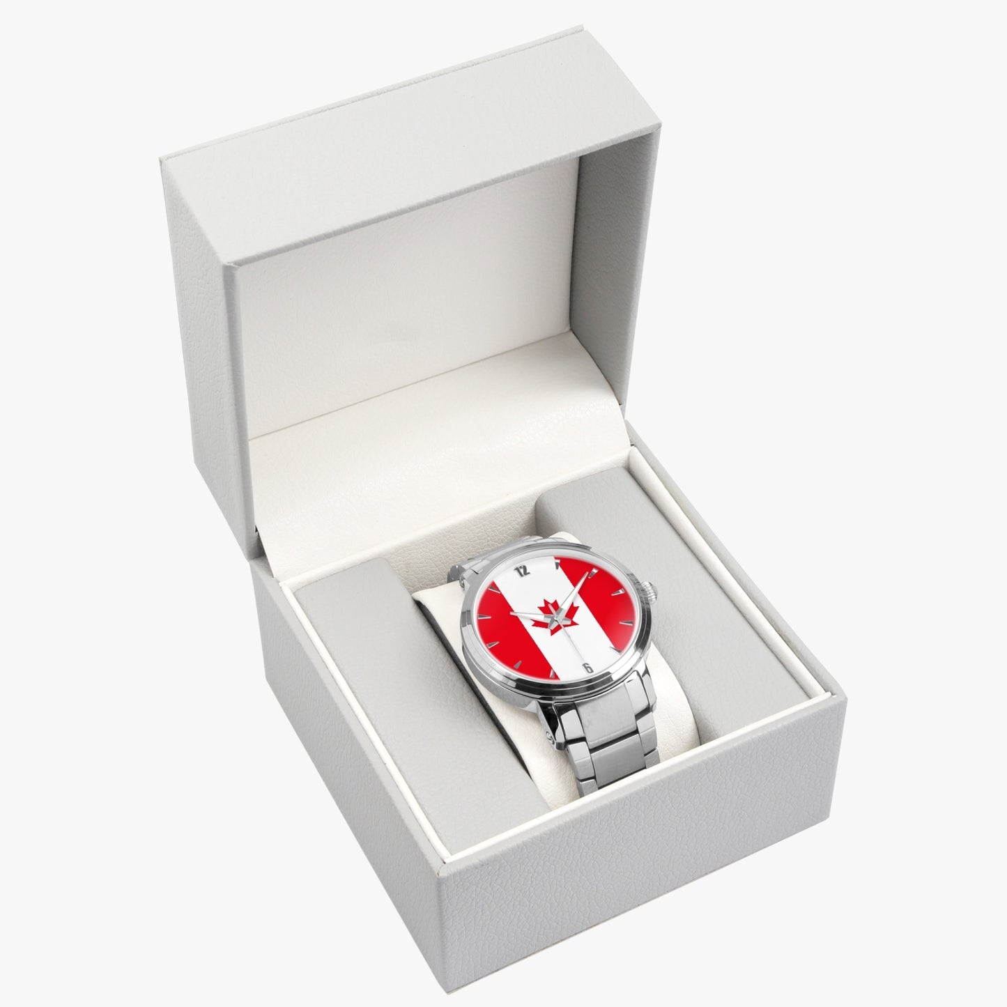 Canada Pride Stainless Steel Luxury Men's Watch - Silver / Rose Gold / Black