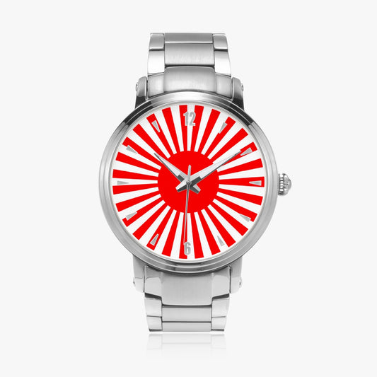 Japan Pride Stainless Steel Luxury Men's Watch - Silver / Rose Gold / Black