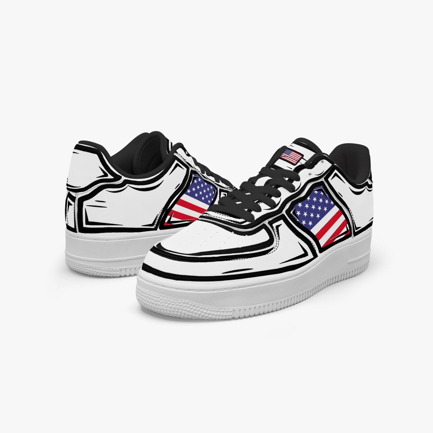 USA Cartoon Force 1 Low Tops (White) - Men's & Women's
