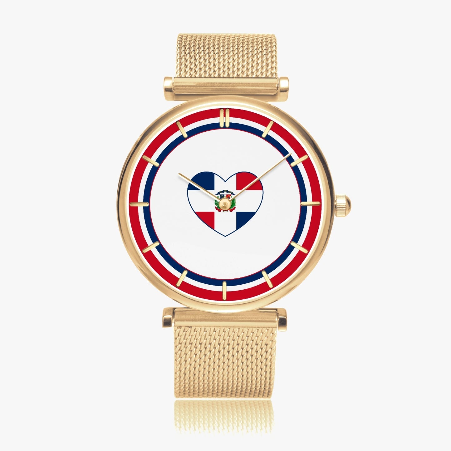 Dominican Love Ultra Thin Women's Quartz Watch - Gold / Rose Gold / Silver