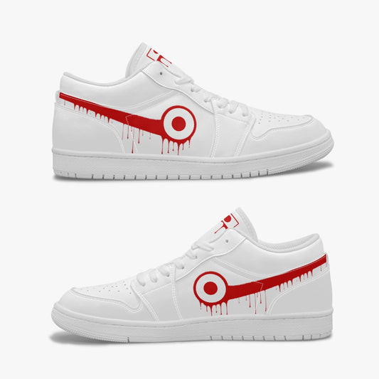 Air Japan Red Drip / White Low Tops (White Sole) - Men's & Women's
