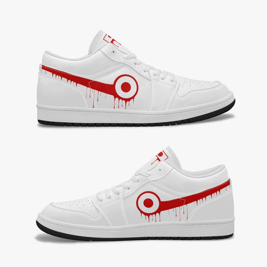 Air Japan Red Drip / White Low Tops (Black Sole) - Men's & Women's