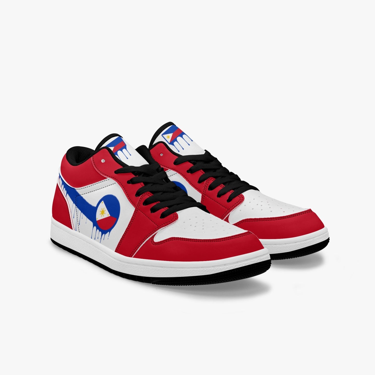 Air Philippines Blue Drip / Red & White Low Tops (Black Sole) - Men's & Women's