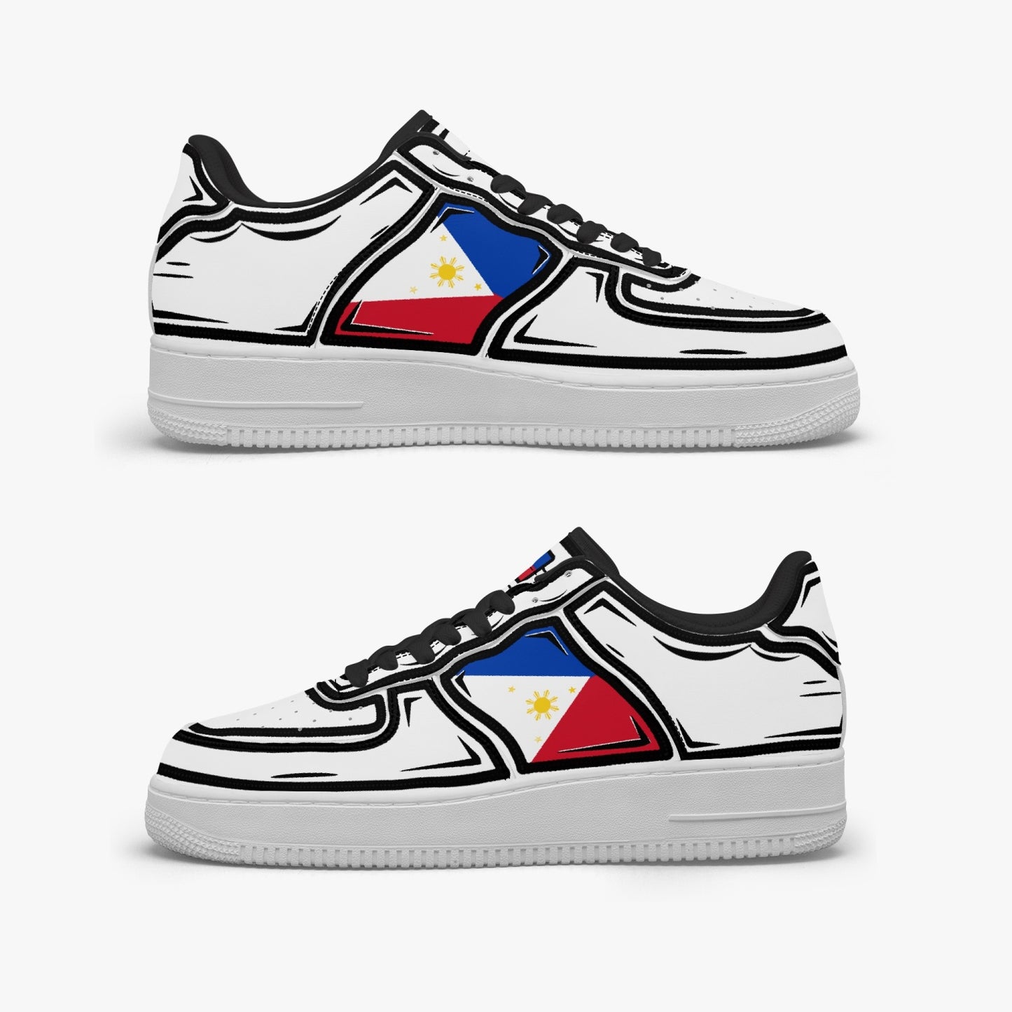 Philippines Cartoon Force 1 Low Tops (White) - Men's & Women's