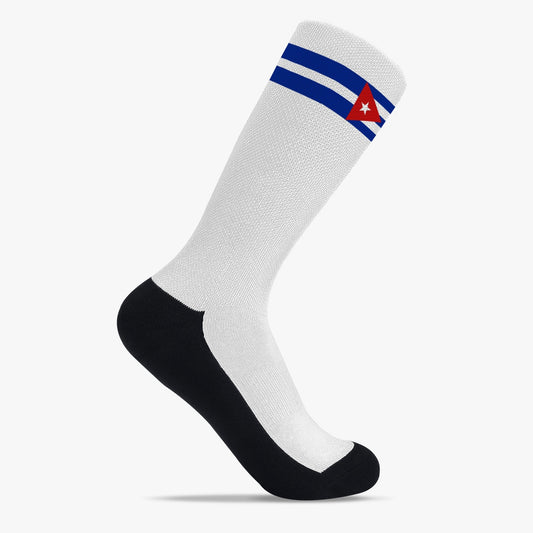 Cuba Pride Sport Socks (White)