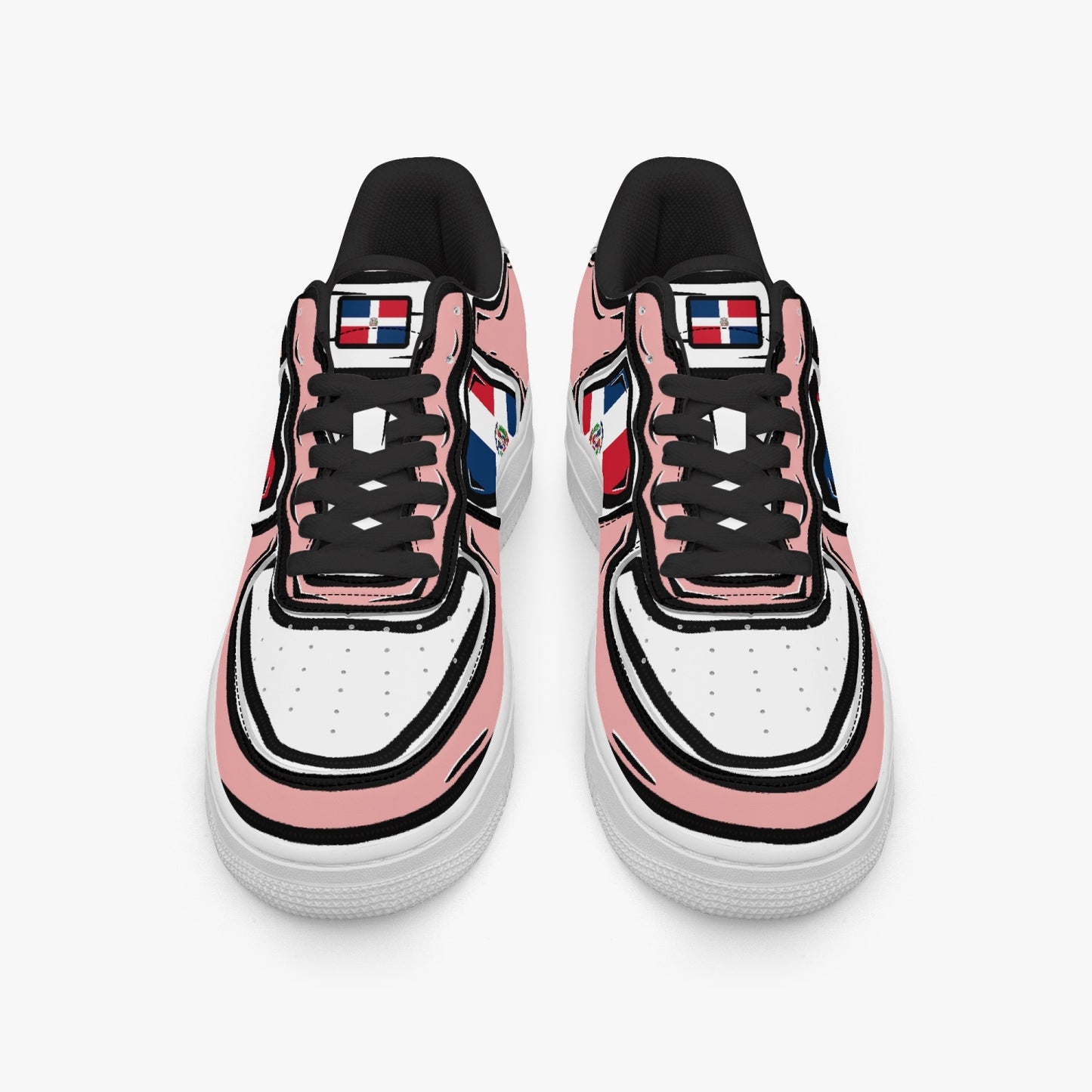 Dominican Cartoon Force 1 Low Tops (Pink) - Men's & Women's