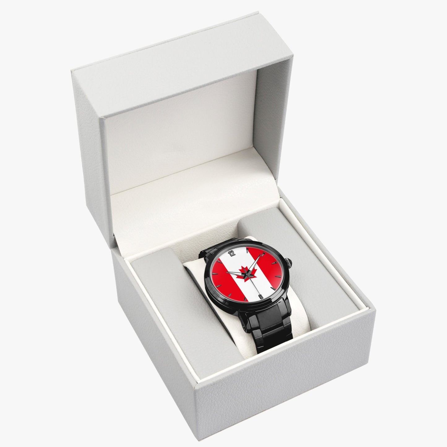 Canada Pride Stainless Steel Luxury Men's Watch - Silver / Rose Gold / Black