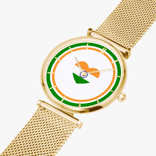 India Love Ultra Thin Women's Quartz Watch - Gold / Rose Gold / Silver