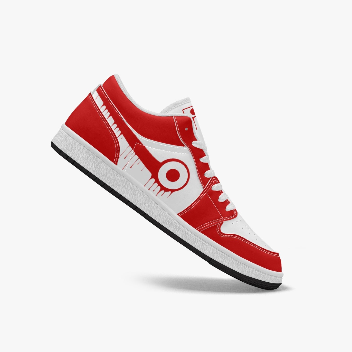 Air Japan Red Drip / Red & White Low Tops (Black Sole) - Men's & Women's